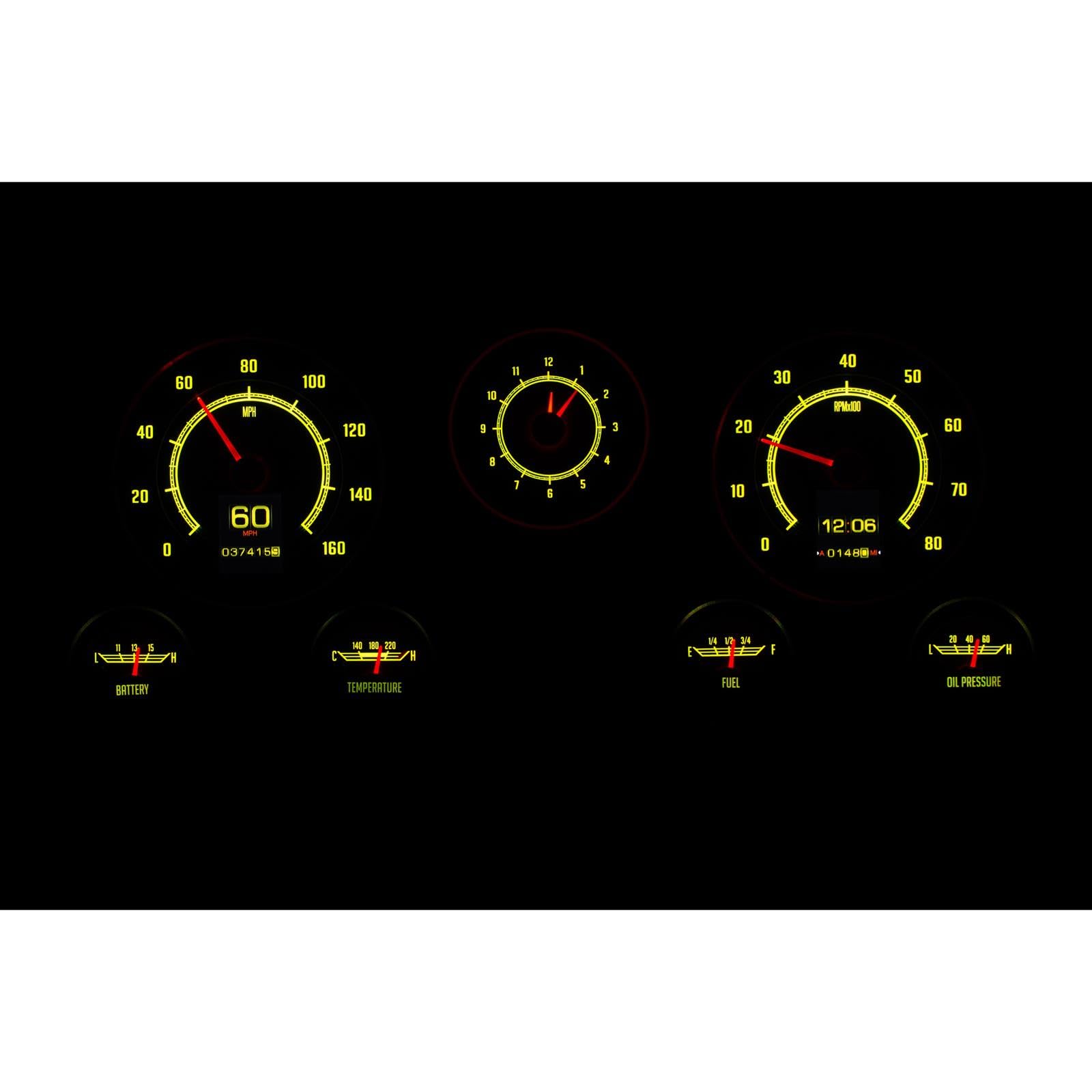 Dakota Digital Retrotech Gauge Instrument System RTX-67C-PU-X Compatible with 1967-72 Chevy / GMC Pickup