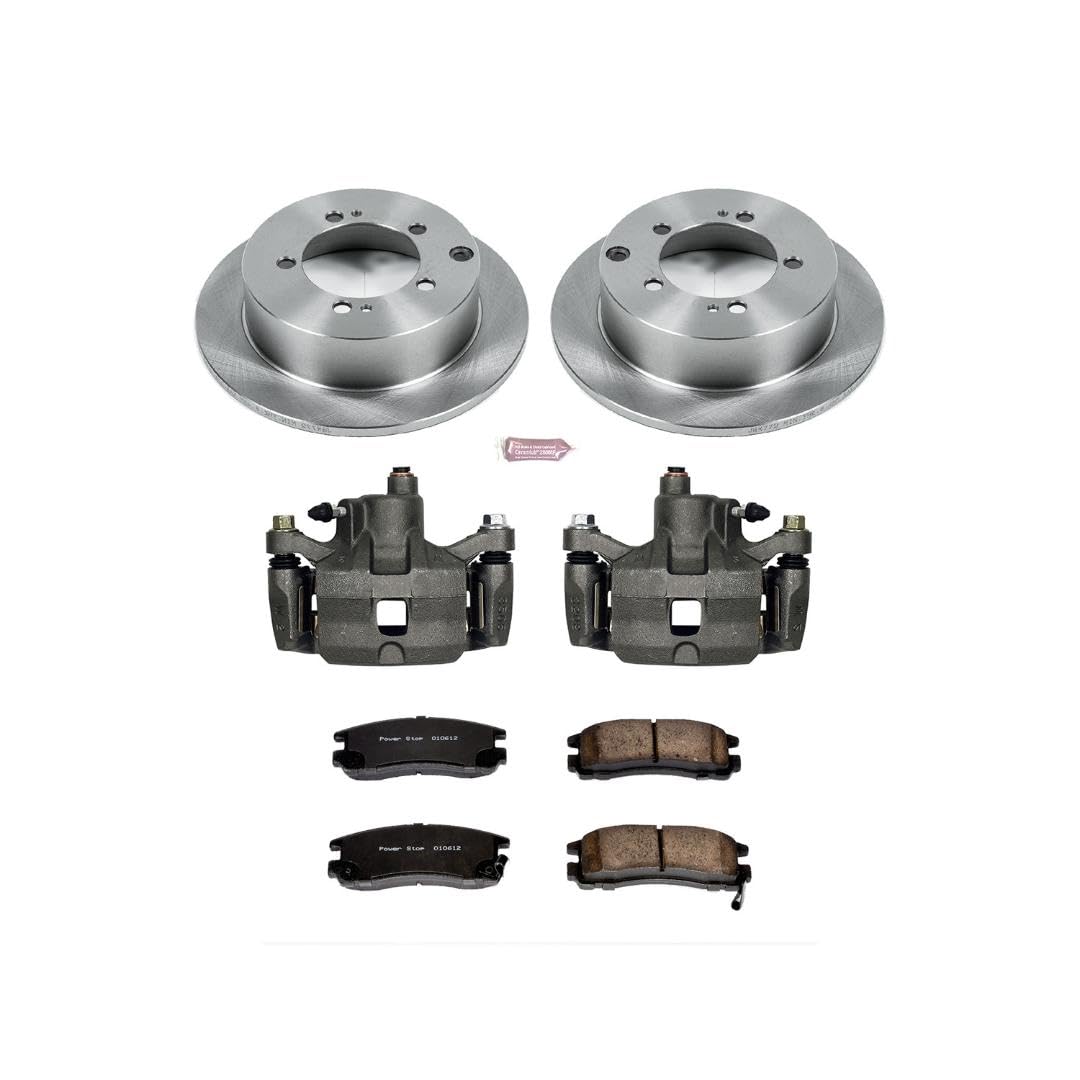 Power Stop KCOE1203 Stock Replacement Rear Brake Kit (with Calipers) For Chrysler Sebring, Dodge Avenger, Dodge Stratus, Eagle Talon, Mitsubishi Eclipse, Mitsubishi Galant [Model Specific]