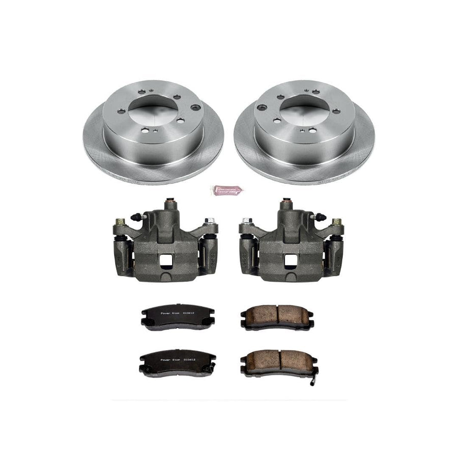 Power Stop KCOE1203 Stock Replacement Rear Brake Kit (with Calipers) For Chrysler Sebring, Dodge Avenger, Dodge Stratus, Eagle Talon, Mitsubishi Eclipse, Mitsubishi Galant [Model Specific]