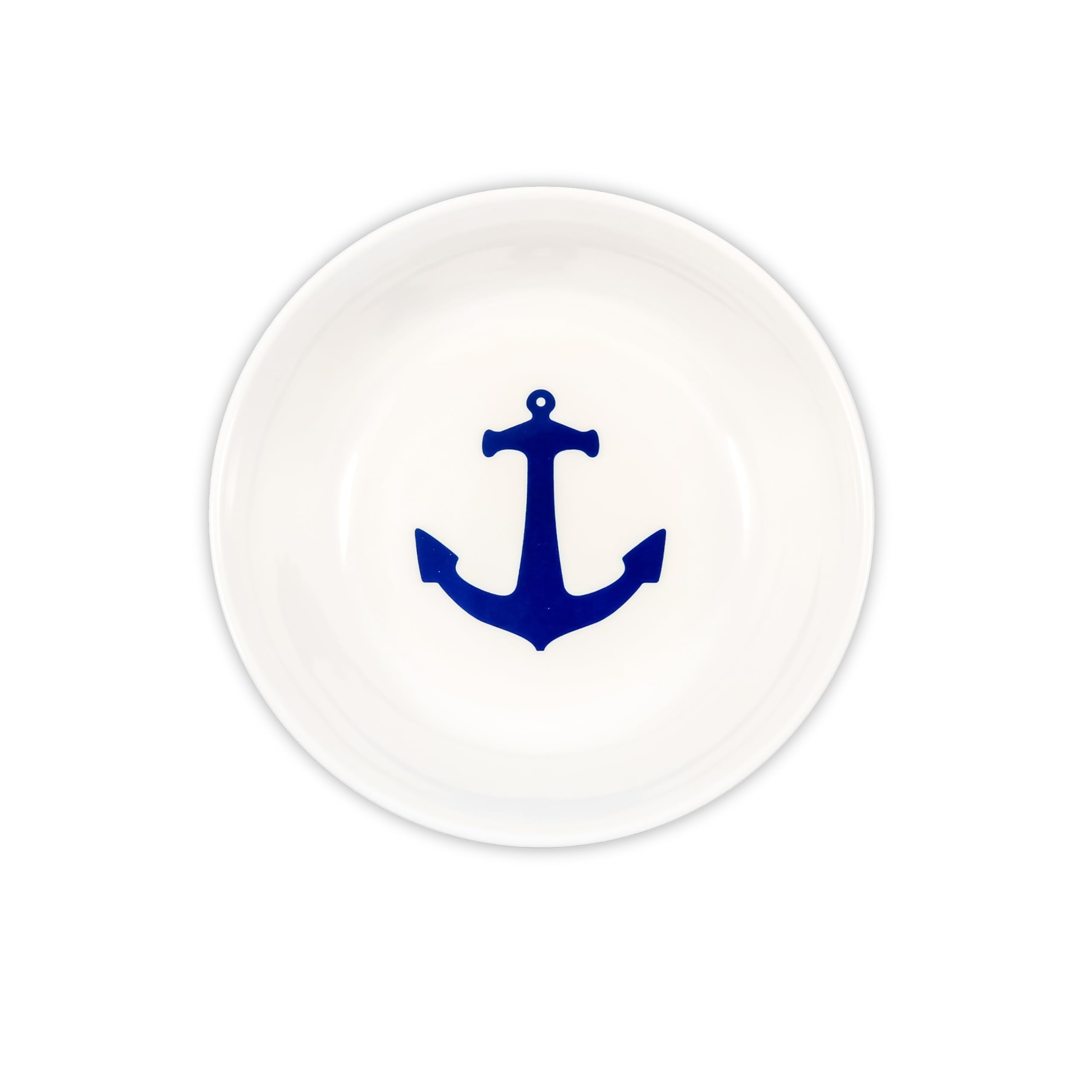 12 Piece Camco Melamine Dishware Set - Features Blue and White Nautical Design - Includes 4 Bowls, 4 Salad Plates, & $ Dinner Plates - Dishwasher Safe Dish Set (41951)