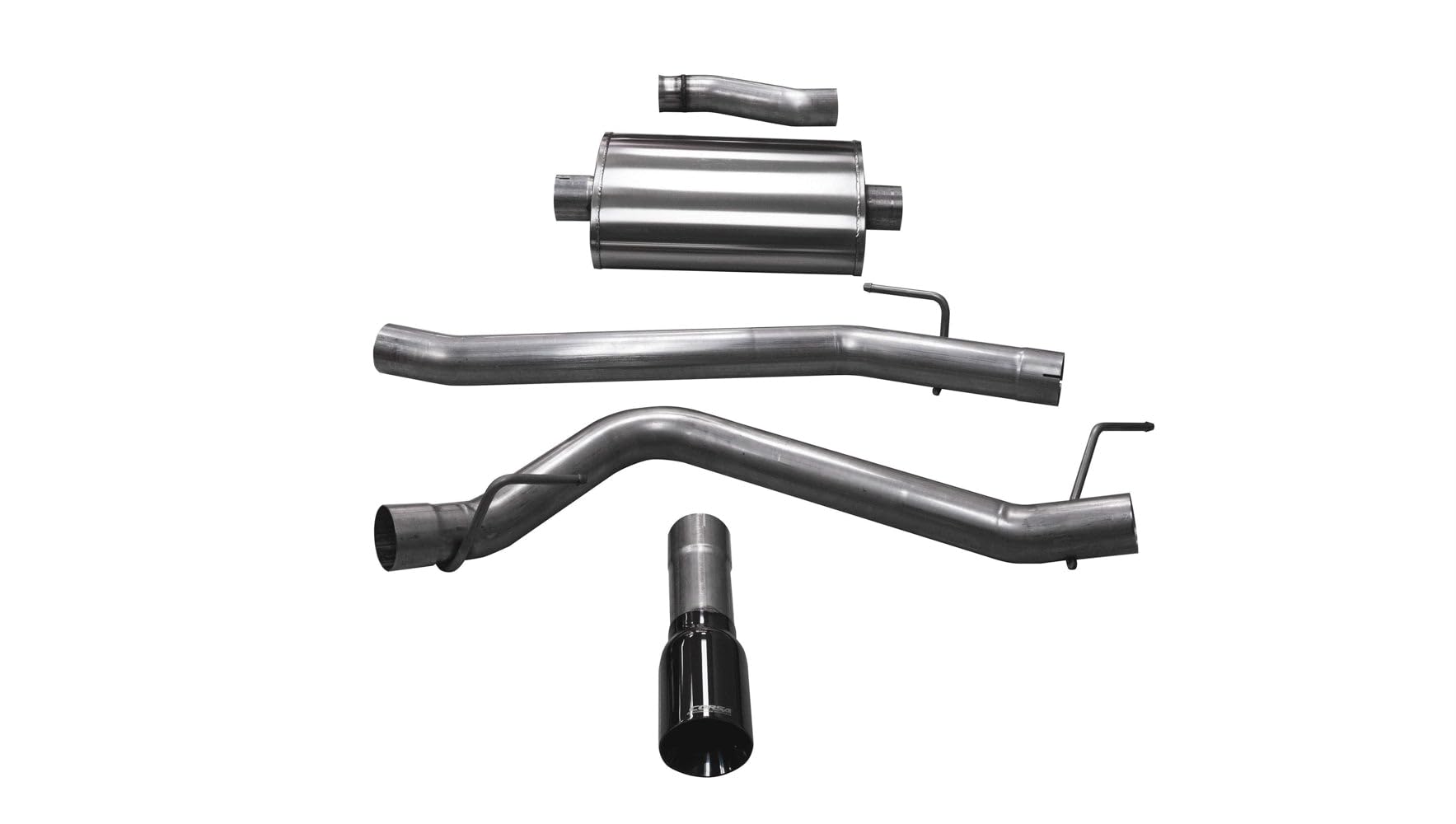 Corsa Exhaust Stainless Steel 21060BLK Cat Back Exhaust System fits Jeep Gladiator Includes Muffer, Silver