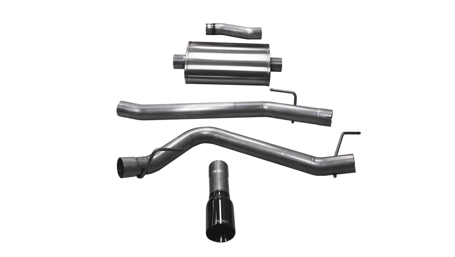 Corsa Exhaust Stainless Steel 21060BLK Cat Back Exhaust System fits Jeep Gladiator Includes Muffer, Silver