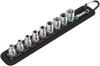 4 sock set Belt 1/4" drv 9 pieces