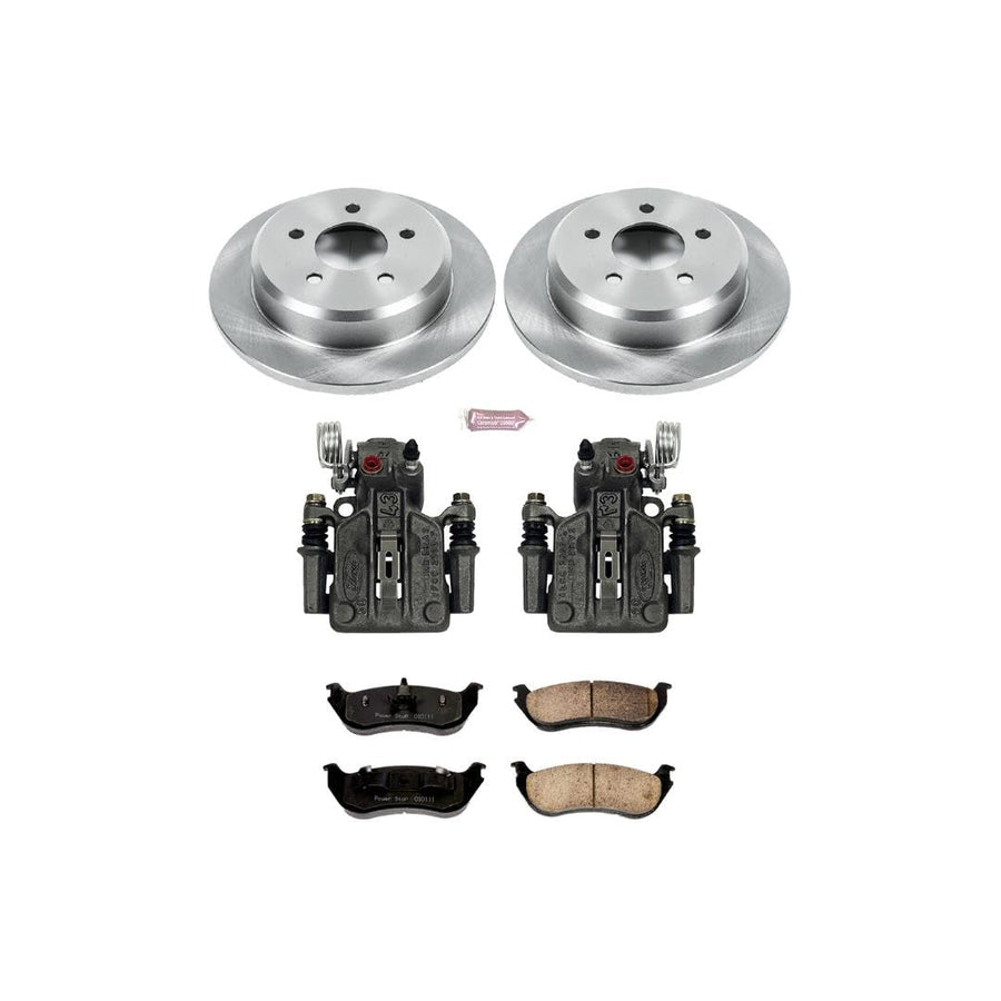 Power Stop KCOE2984 Stock Replacement Rear Brake Kit (with Calipers) For Ford Crown Victoria 1996-2002, Lincoln Town Car 1996-2002, Mercury Grand Marquis 1996-2002 [Model Specific]