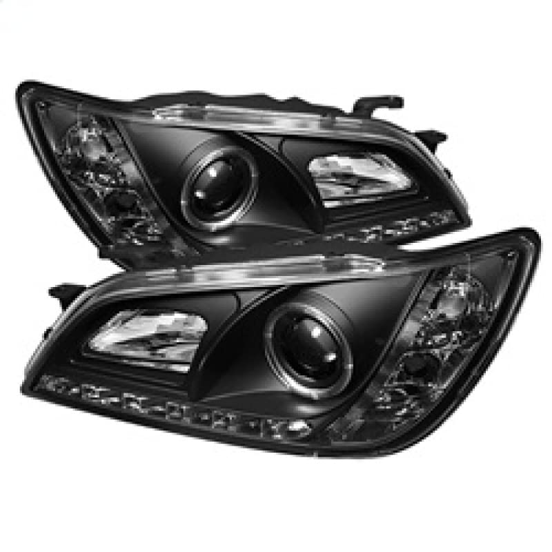 LED Halo Spyder Auto Projector Headlights Black/Clear 5029898