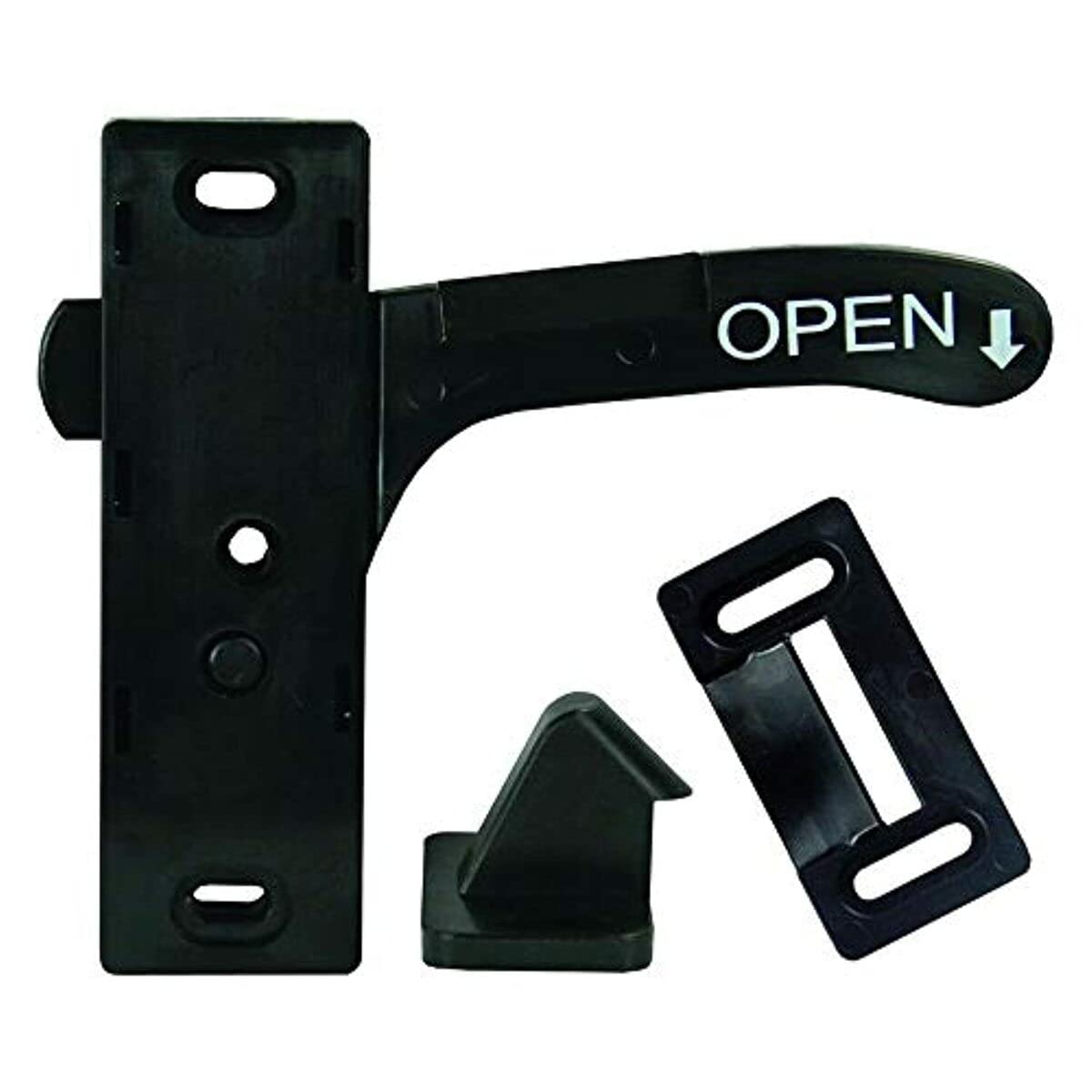 Screen Door Latch JR Products 10765 - Right Hand, Black