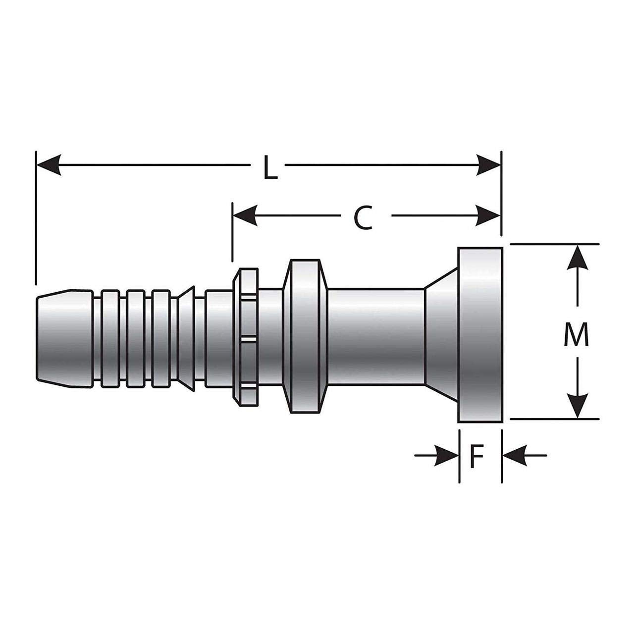 Gates Caterpillar Style G20400-1616 O-Ring Flange GlobalSpiral Coupling
