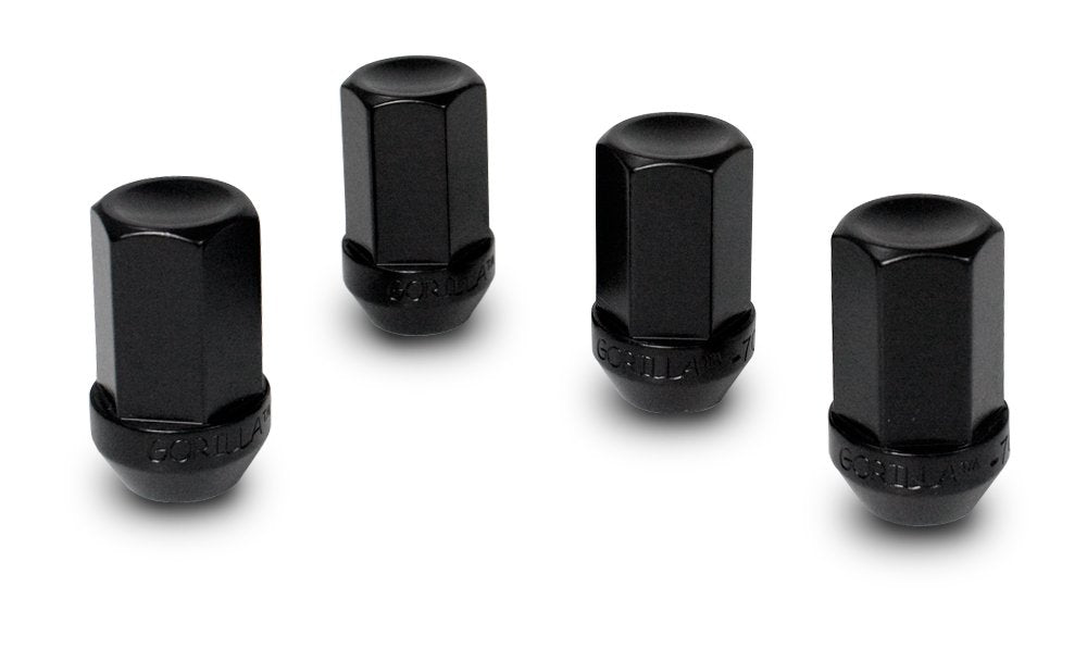Closed End Gorilla Automotive Racing Lug Nuts-Black 44137BK (12mm x 1.50 Thread Size)