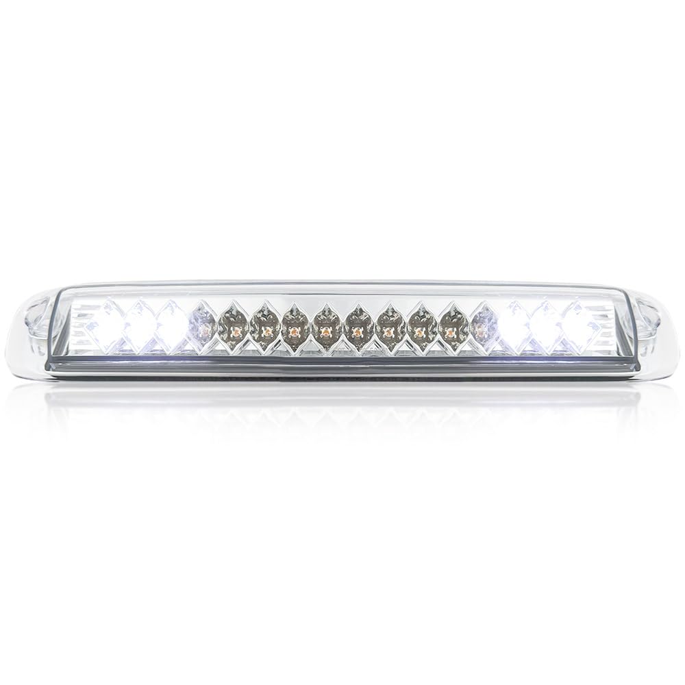 RECON - Clear 3rd Brake Light Kit Fits 1999-2006 GMC Sierra & Chevy Silverado 1500/2500/3500 models Red & White LED Lights - Clear Lens