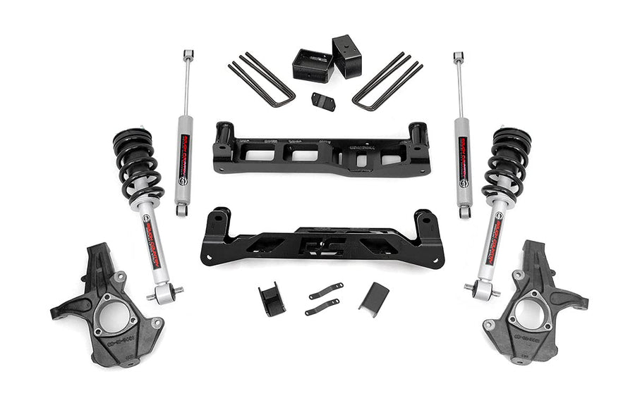5" Rough Country Suspension Lift Kit with N3 Struts/N3 Shocks for Chevy Silverado & GMC Sierra 1500 (2014-2018 w/Stock Cast Steel Control Arms)