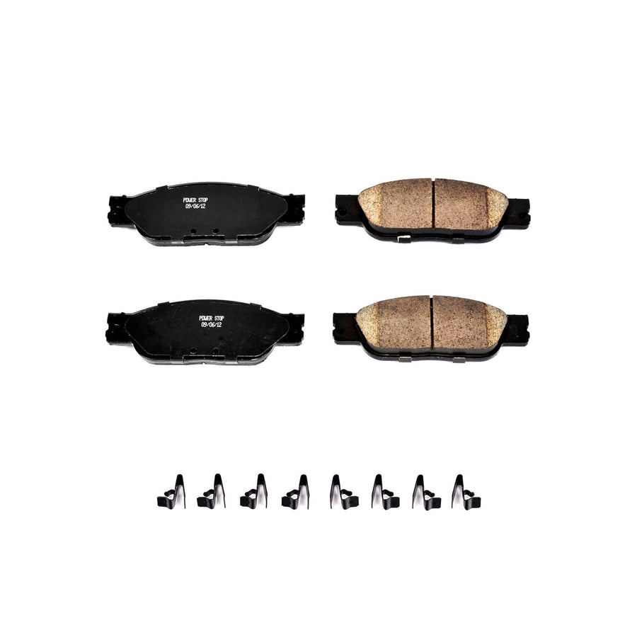 Power Stop Front Brake Kit For Jaguar Vanden Plas 2004 | Jaguar S-Type 2003-05 - Ceramic Brake Pads With Installation Hardware, 17-933