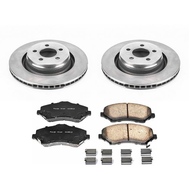 Power Stop KOE6395 Front Replacement Brake Kit-OE Brake Rotors & Ceramic Brake Pads For Dodge Nitro 2009-2011, Jeep Liberty 2008-2012 [Model Specific]