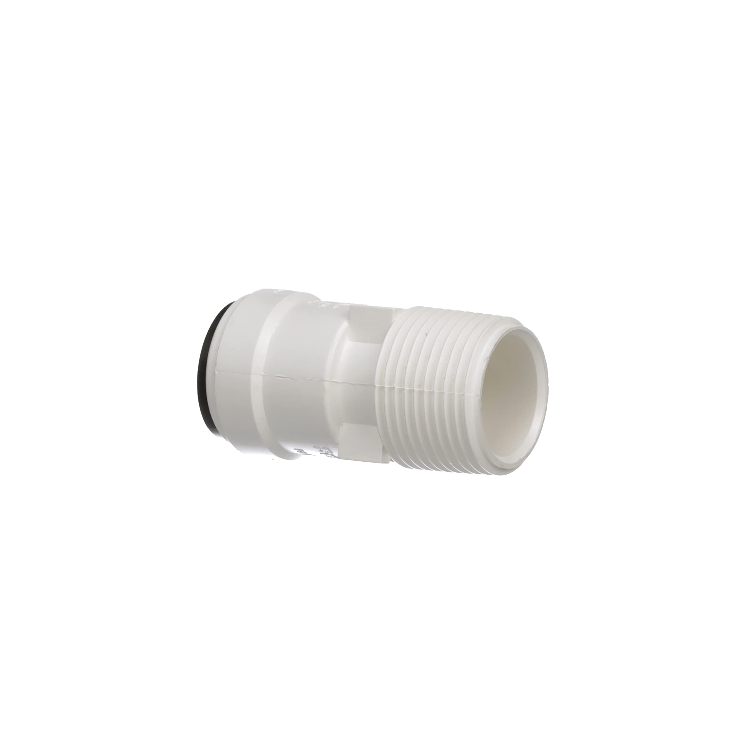 AquaLock Watts 3501-1012 Plastic Series, 1/2" CTS x 3/4" NPT Off-White Lead-Free Polysulfone Male Adapter Connector, O-Ring, Quick Push-to-Connect Design, Tool-Free Installation