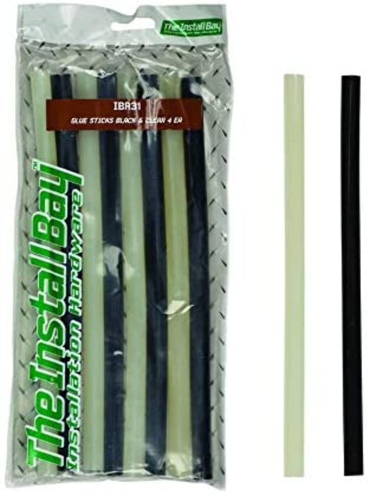 Glue Sticks Install Bay Black/Clear (x4) ea - 8 Piece - Retail Pack