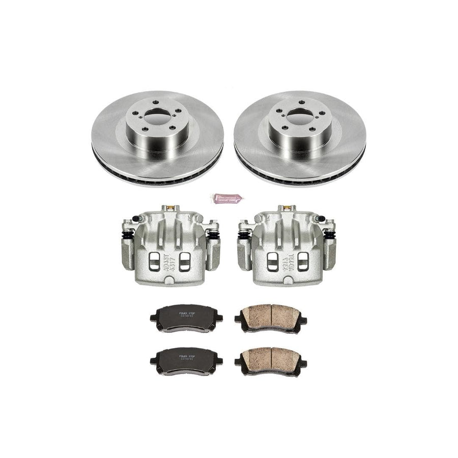Power Stop KCOE2369 Stock Replacement Front Brake Kit (with Calipers) For Subaru Impreza 2002-2003, Subaru Legacy 2001, Subaru Outback 2001-2002 [Model Specific]