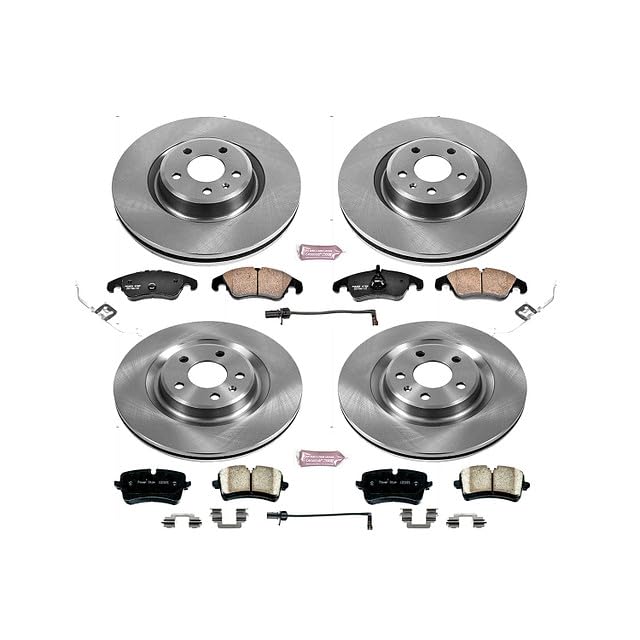 Power Stop Autospecialty KOE6141 Front and Rear Replacement Brake Kit-OE Brake Rotors & Ceramic Brake Pads