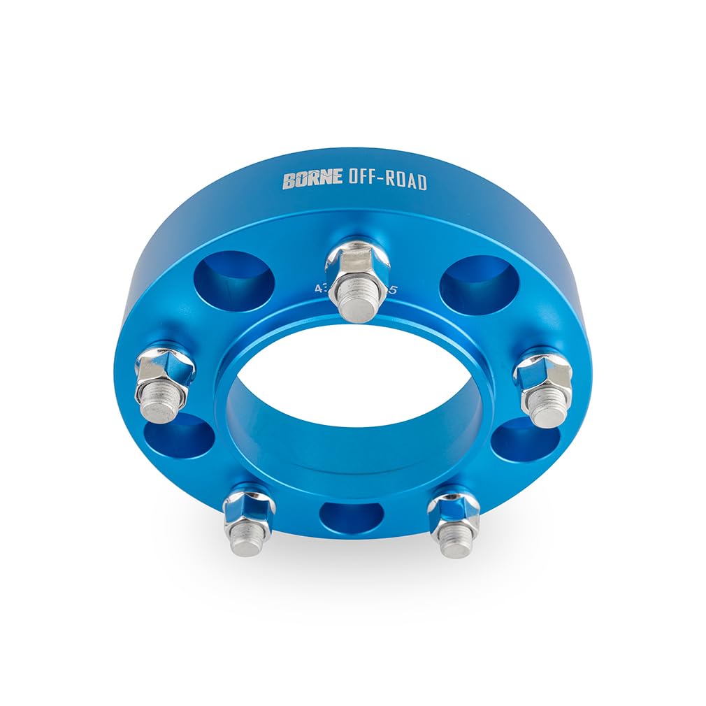 Borne Off-Road Mishimoto Wheel Spacers, 5x150, 110.1 Center Bore, M14x1.5, 25mm, Blue