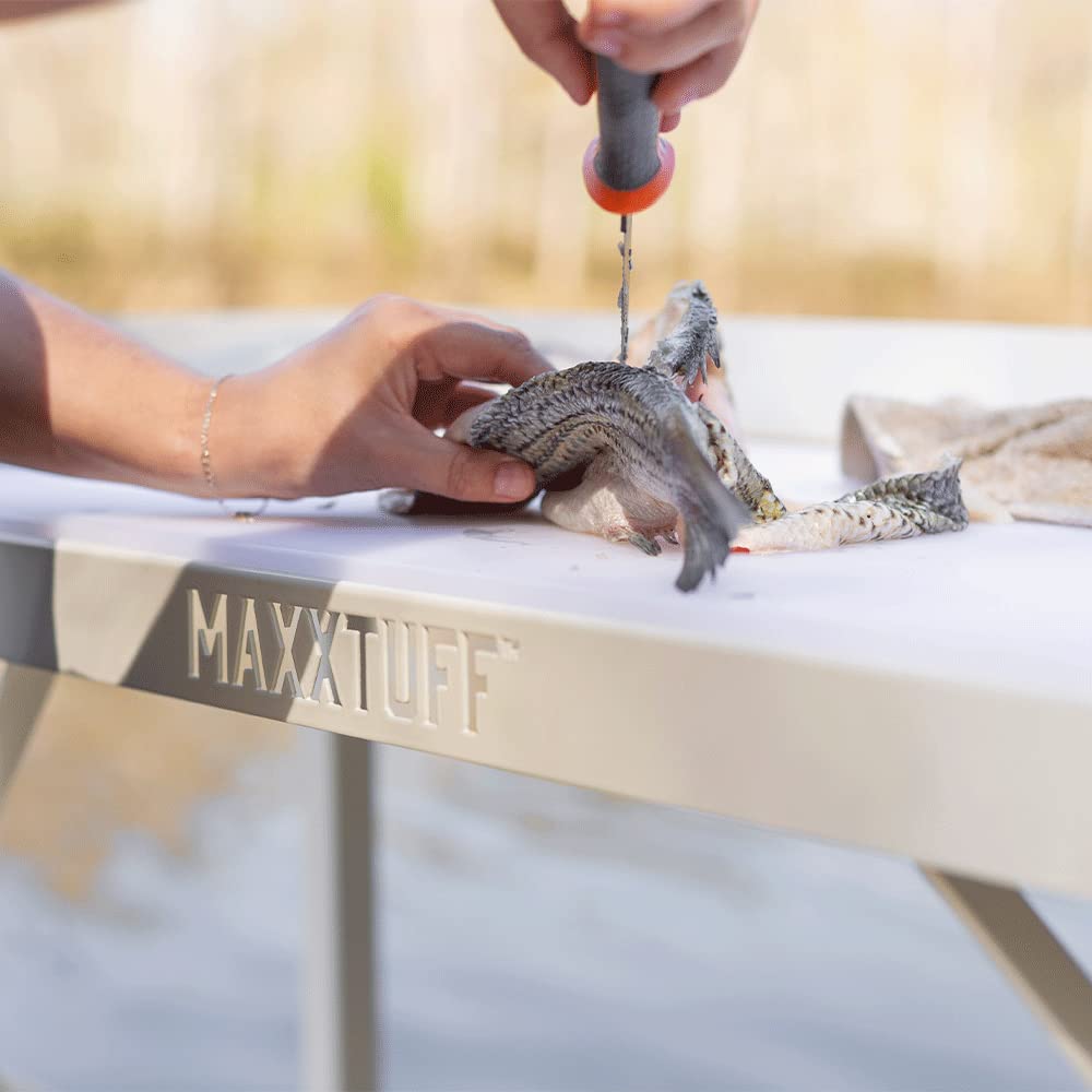 Dock-Mounted MAXXTUFF Heavy-Duty Fish Fillet Table, Model MTM101