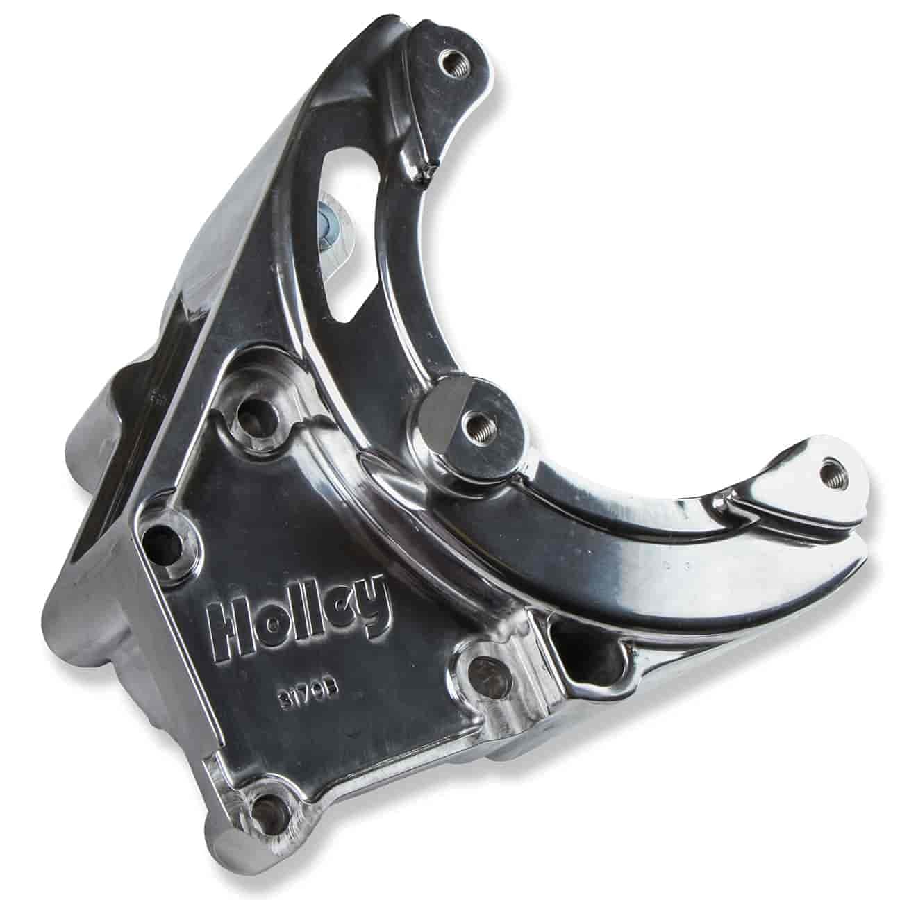 Holley LS A/C Accessory Drive Kit 20-140P - Includes R4 A/C Compressor, Tensioner, & Pulleys-Polished