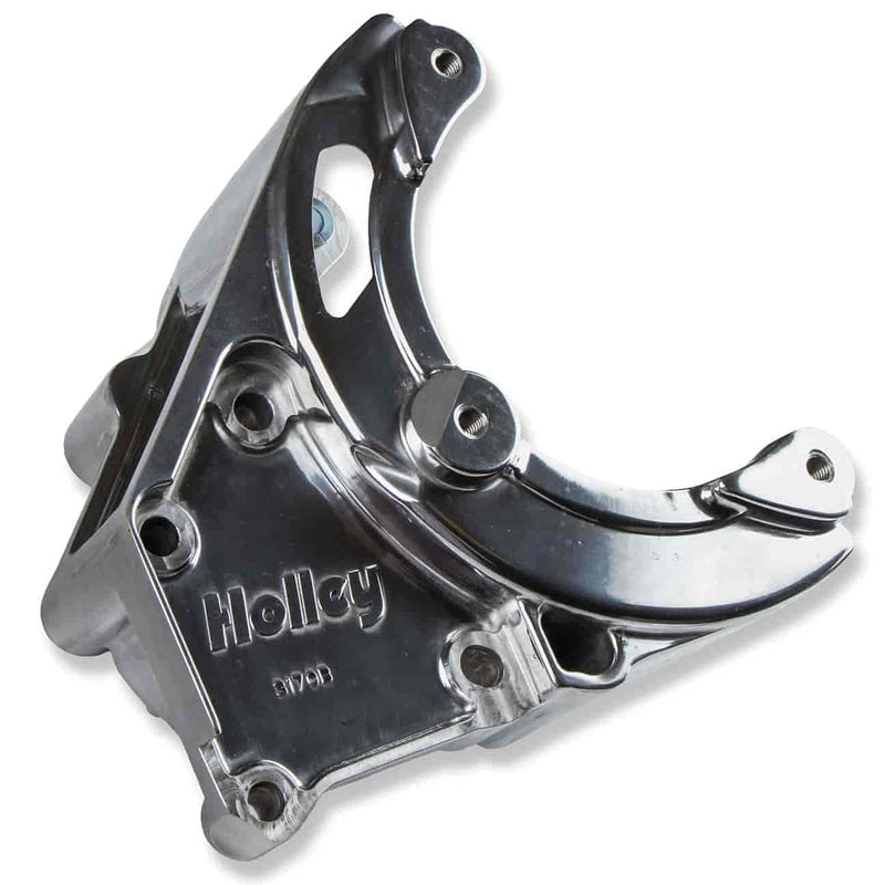 Holley LS A/C Accessory Drive Kit 20-140P - Includes R4 A/C Compressor, Tensioner, & Pulleys-Polished
