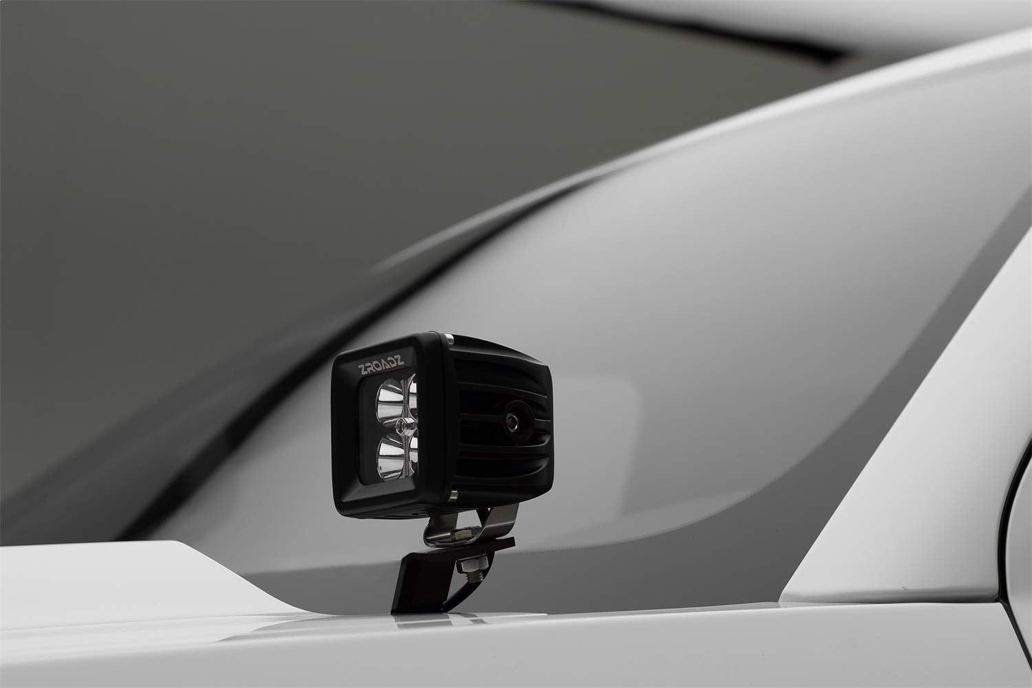 ZROADZ LED Ditch Hood Hinge Kit - Compatible w/ 2014-2018 GMC Sierra 1500 - Incl. (2) 3 Inch Pod LED Lights - Mild Steel Gloss Black Finish - Easy Bolt-On Installation - PN #Z362081-KIT2