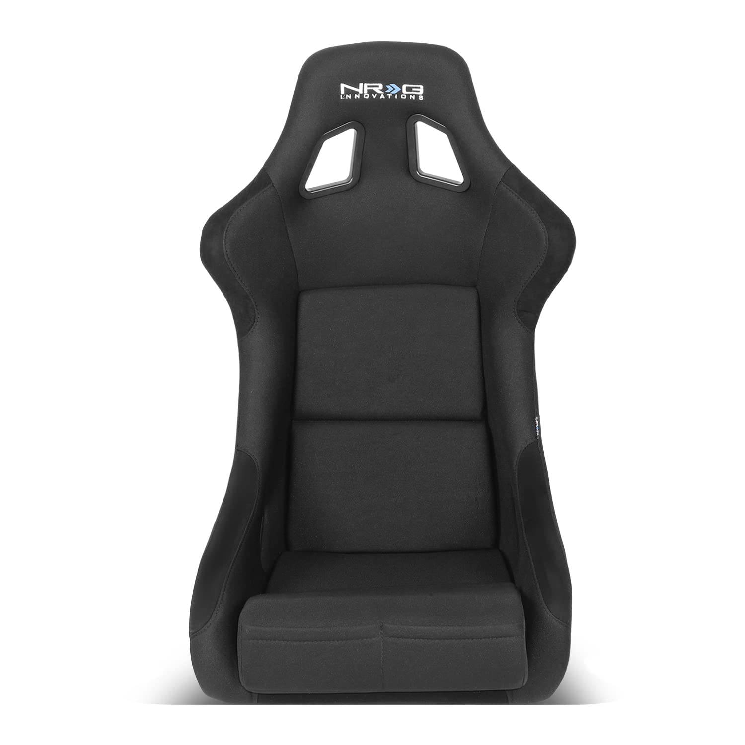 NRG Innovations Fixed Position NRG-RSC-302CF-BK Bucket Racing Seat with Universal Side Mount Bracket, Black Carbon Fiber Back