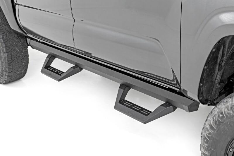 Rough Country Adjustable SRX2 Aluminum Steps for Toyota Tacoma (2005-2023) Double Cab - Modular Running Boards with Sliding Steps