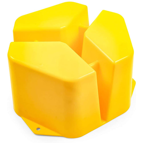 Yellow Camco Stabilizer Jack Support - A Sturdy, Durable Surface for Stabilizer Jacks | Offers 7" of Lift| Constructed with Durable UV Resistant Material - (44424)