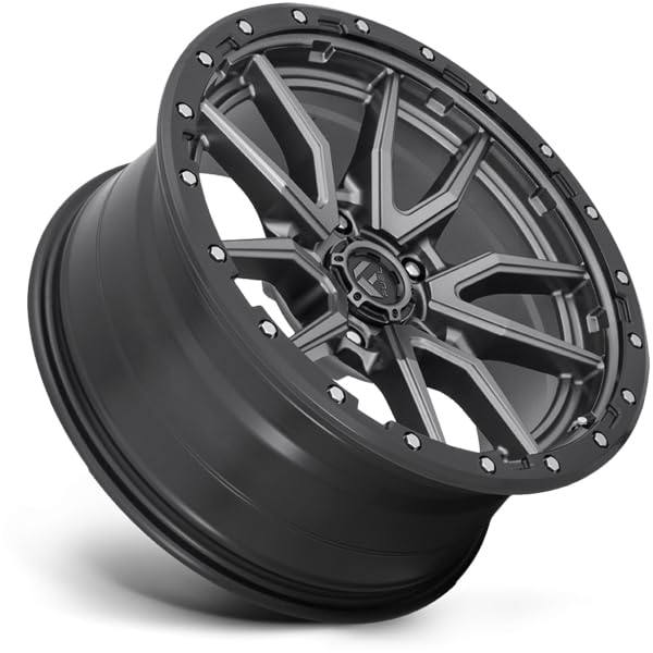 D680 REBEL FUEL OFF-ROAD 18X9, 5X150, 5.04, 1mm MATTE GUN METAL BLACK BEAD RING - D68018905650