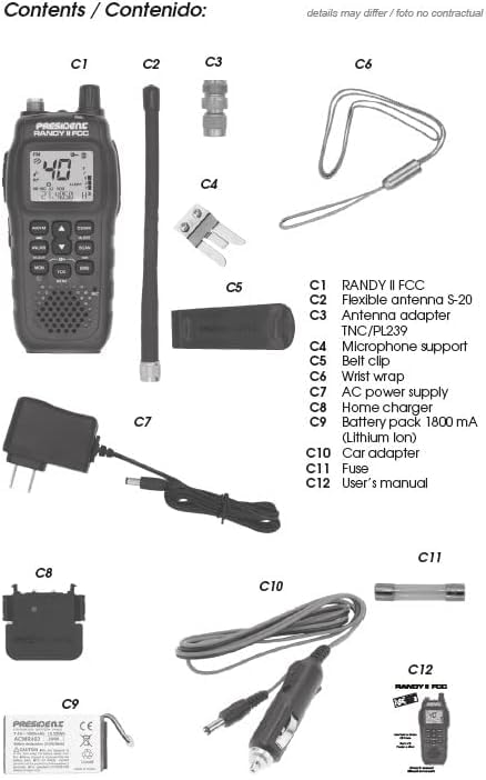 RANDYII President Electronics Handheld Radio With Large Lcd Screen