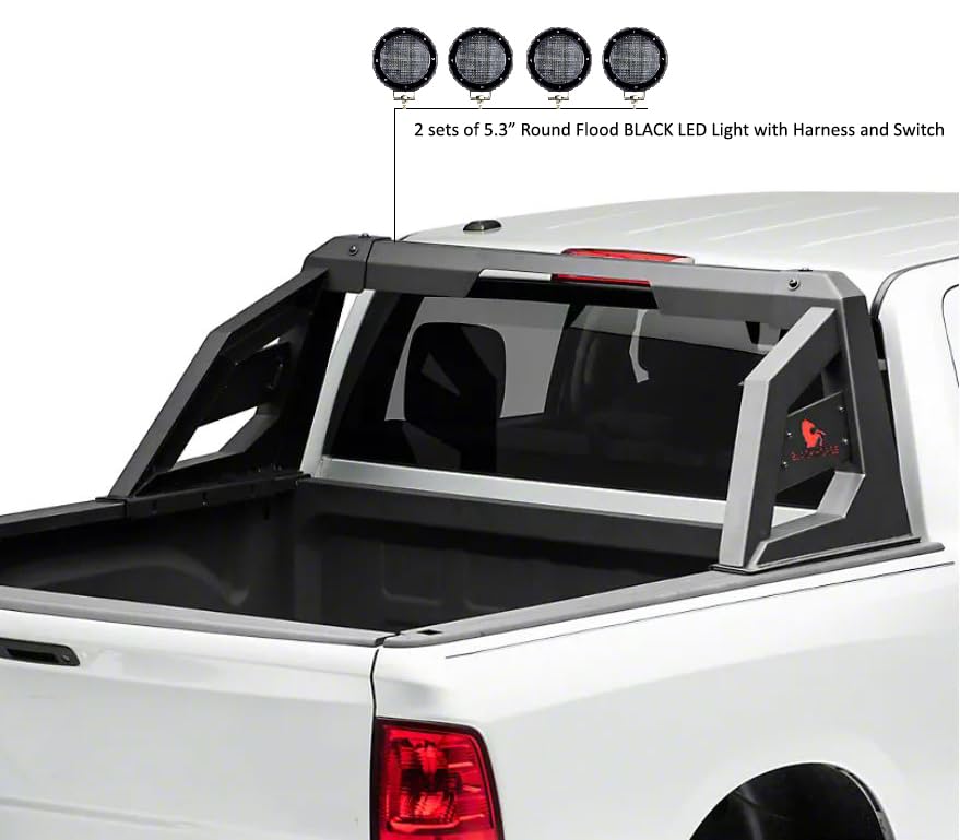 Armour Roll Bar Kit Matte Black Black Horse Compatible with 2005-2021 Nissan Frontier-ARB-NIFRB-PLFB