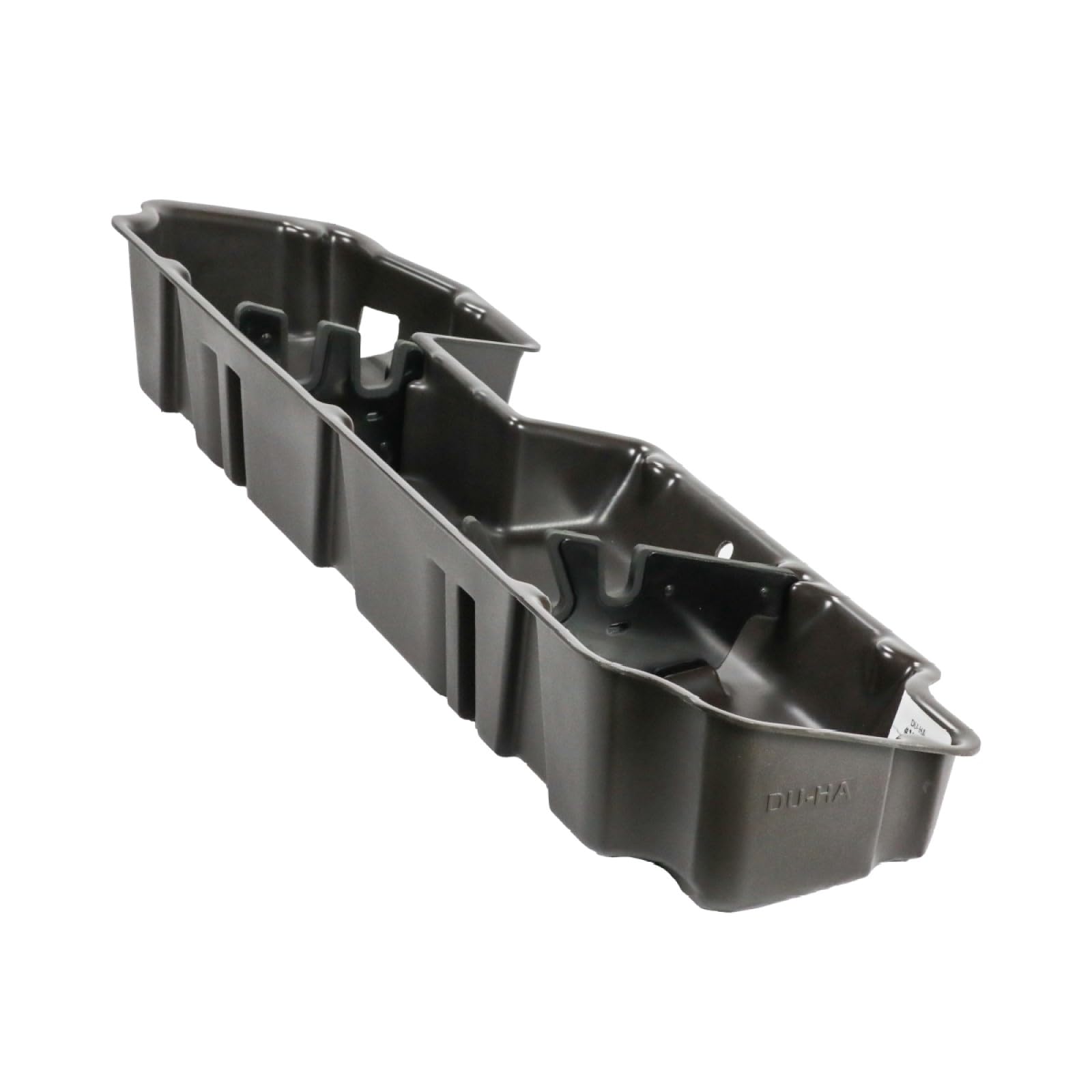 Under Seat Storage Du Ha 10421 fits 2019-2025 Chevy Silverado/GMC Sierra LD & 2020-2025 HD Double Cab | Brown Heavy-Duty Back Seat Organizer | Includes 2-Piece Dividers