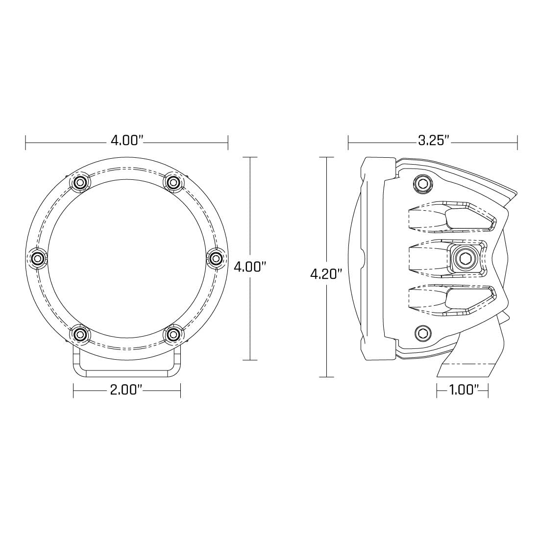 360-Series RIGID INDUSTRIES 363673-4 Cover Amber Pair