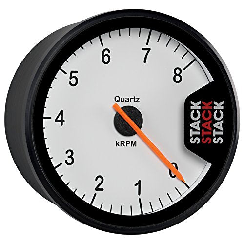 Stack Clubman ST200-08W White 80mm 0-8k RPM Tachometer