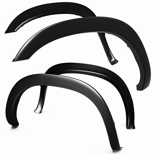 Tyger Auto Fender Flare Compatible with 2002-2008 Dodge Ram 1500; 6.5' Bed 2003-2009 2500 3500 Fine-Textured Black Paintable Factory Style 4pc | TG-FF6D4198