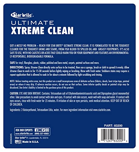 Ultimate Xtreme Clean STAR BRITE - High-Performance Cleaner Degreaser, 128oz (083200)