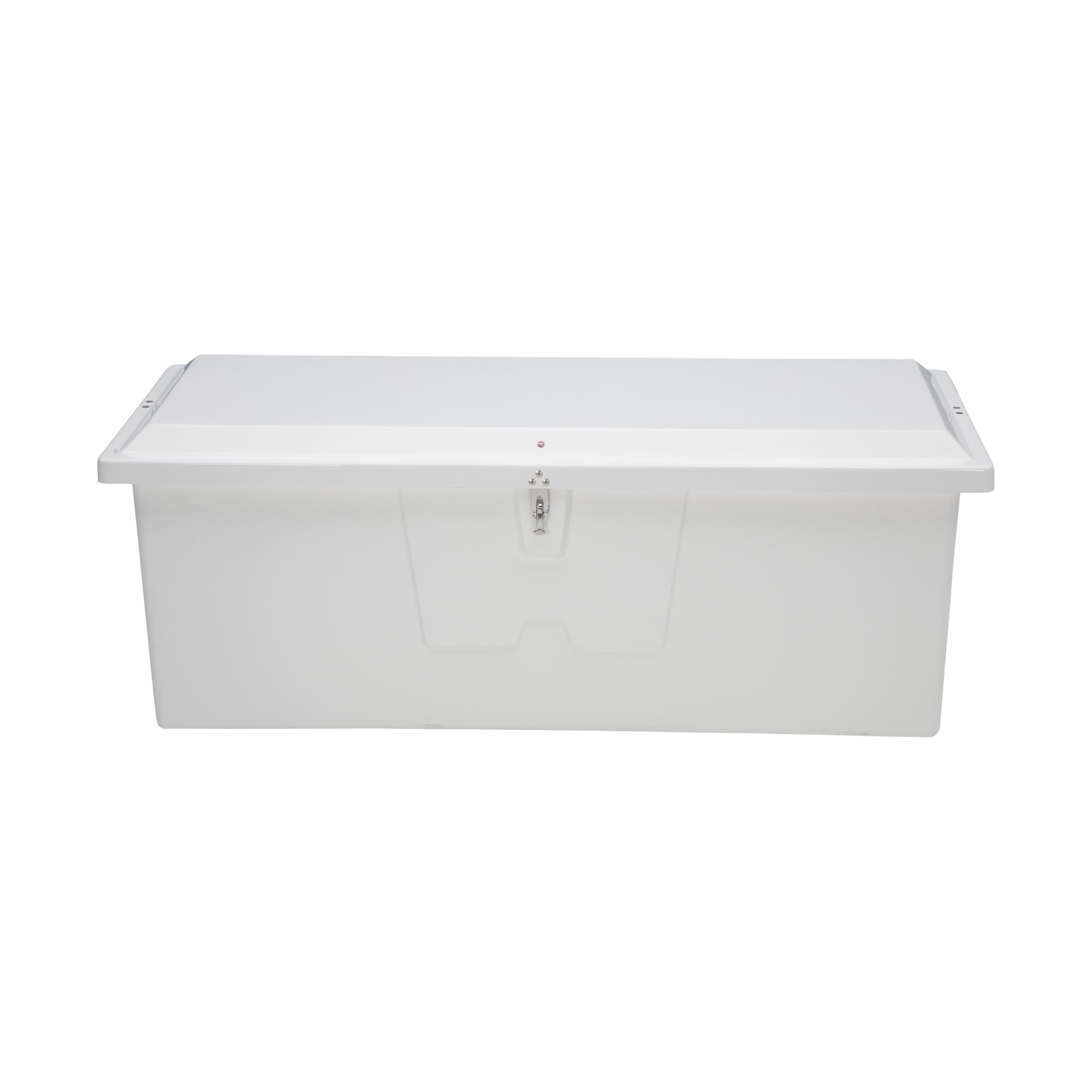 Stow 'N Go Medium Fiberglass Deep Dock Box TAYLOR MADE PRODUCTS, White (27"H x 72"W x 26"D) – Fiberglass construction, UV gelcoat finish, stainless steel lockable latch and hardware – 2020108644