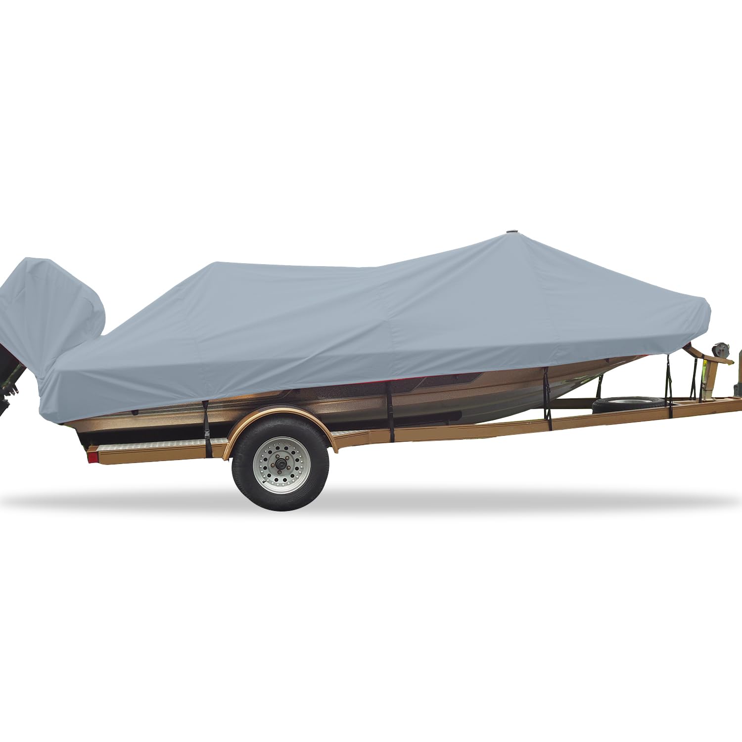 Styled-to-Fit Carver 77217F-10 Boat Cover for Wide Bass Style Boats - 17'6", Slate Gray