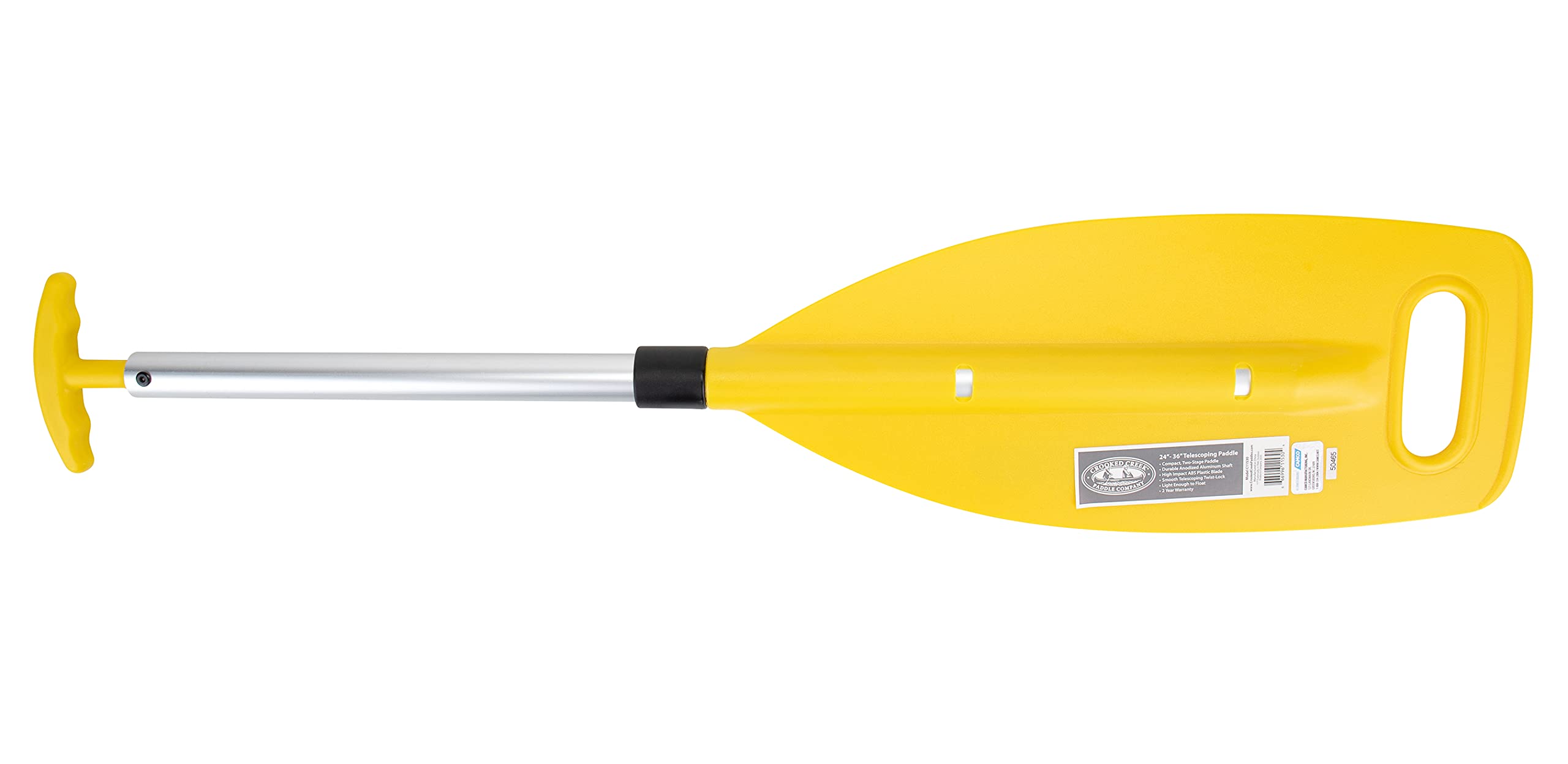 Telescoping Crooked Creek Boat Paddle - Extends 24-inches to 36-inches - Compact Design for Storage (50645)