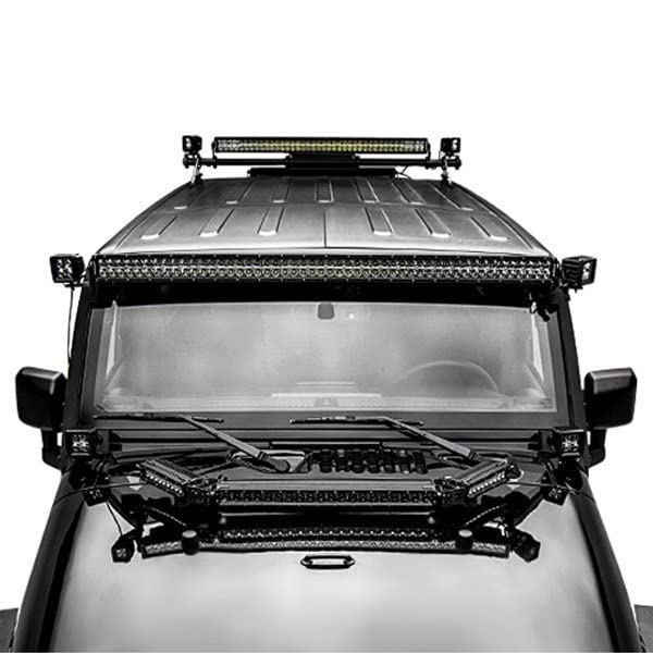 ZROADZ LED Pod Light Kit Z334811-KIT (JEEP Wrangler Roof Side Extra), Black