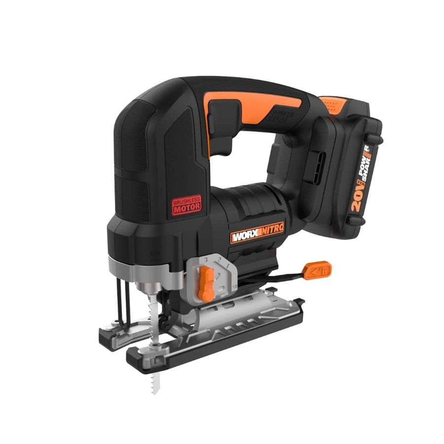 20V Worx NITRO Power Share Cordless Jigsaw with Brushless Motor - WX542L (Battery & Charger Included)