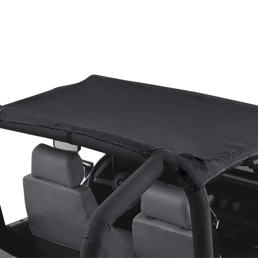California Brief Soft Top RAMPAGE PRODUCTS for Jeep Wrangler JL | Black, Mesh | 92525 | Fits 2018-2025 Jeep Wrangler JLU 4-Door