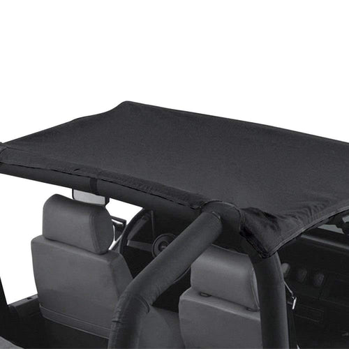 California Brief Soft Top RAMPAGE PRODUCTS for Jeep Wrangler JL | Black, Mesh | 92525 | Fits 2018-2025 Jeep Wrangler JLU 4-Door