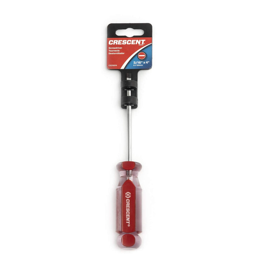 3/16" x 4" Crescent Cabinet Acetate Screwdriver - CS316R4