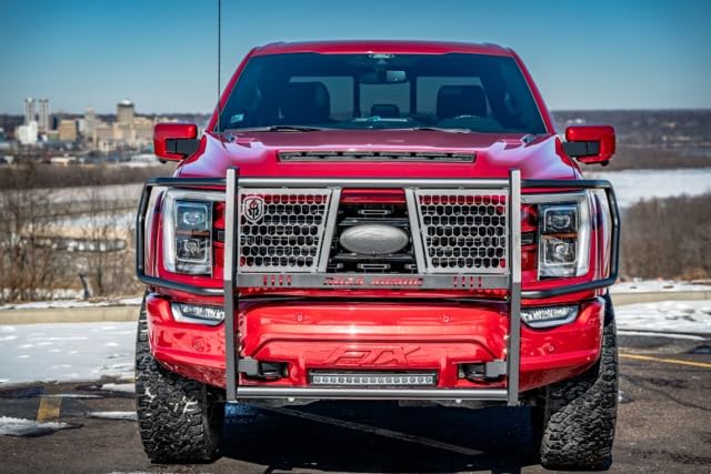 Vaquero Road Armor 6211-BRSH Front Grille Guard - Texture Black - Compatible with: 2021-2026 Ford 150