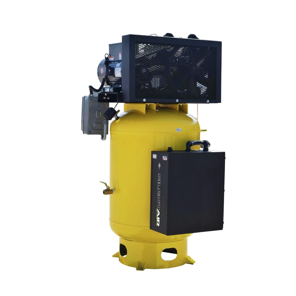 EMAX 10 HP ESP10V120V1 120 Gallon 2 Stage Single Phase Industrial V4 Pressure Lubricated Pump 38CFM@100 PSI Plus Patented Silent Air Compressor
