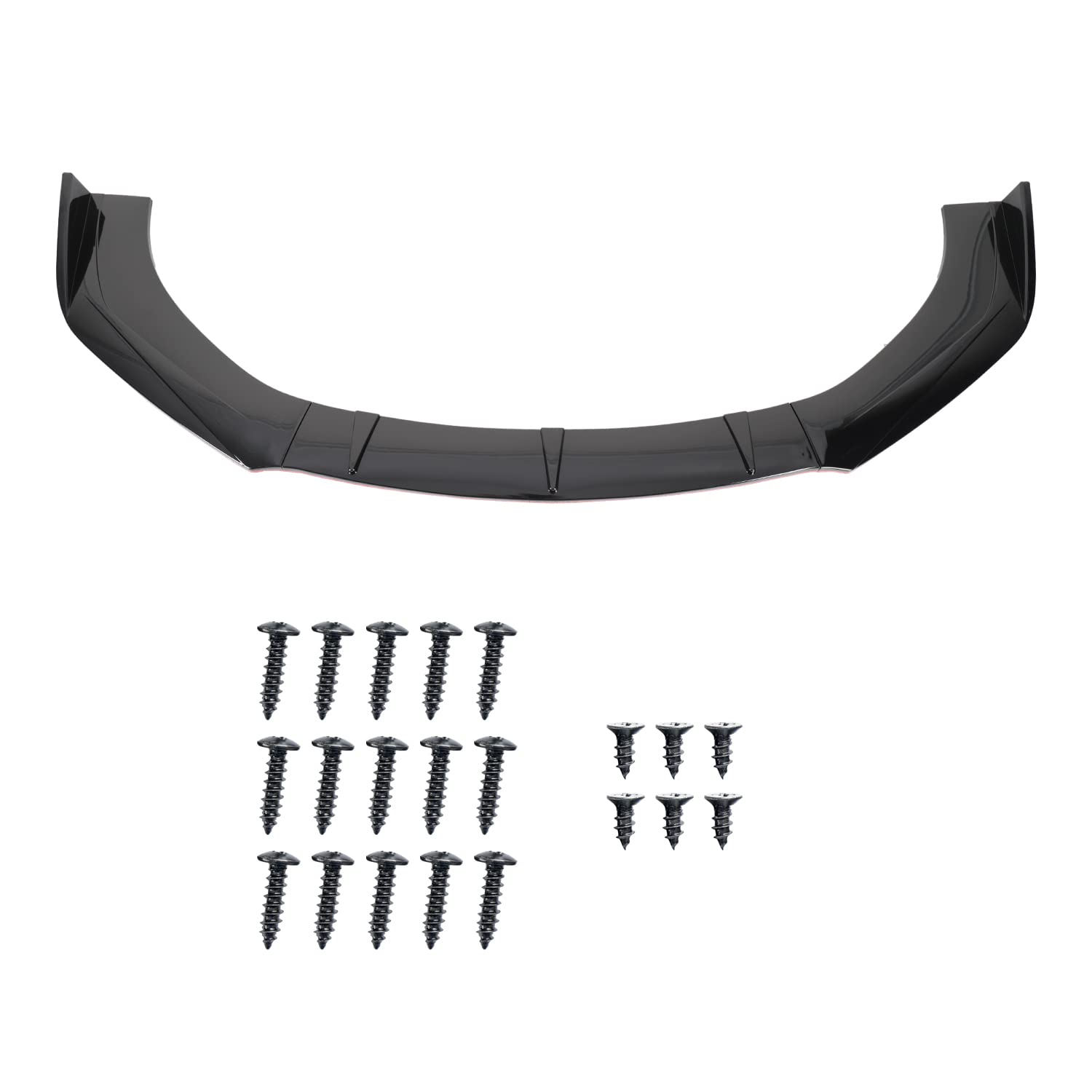 Glossy Black Red Trim Spec-D Tuning Universal Front Bumper Lip Spoiler Splitter Kits 3PC
