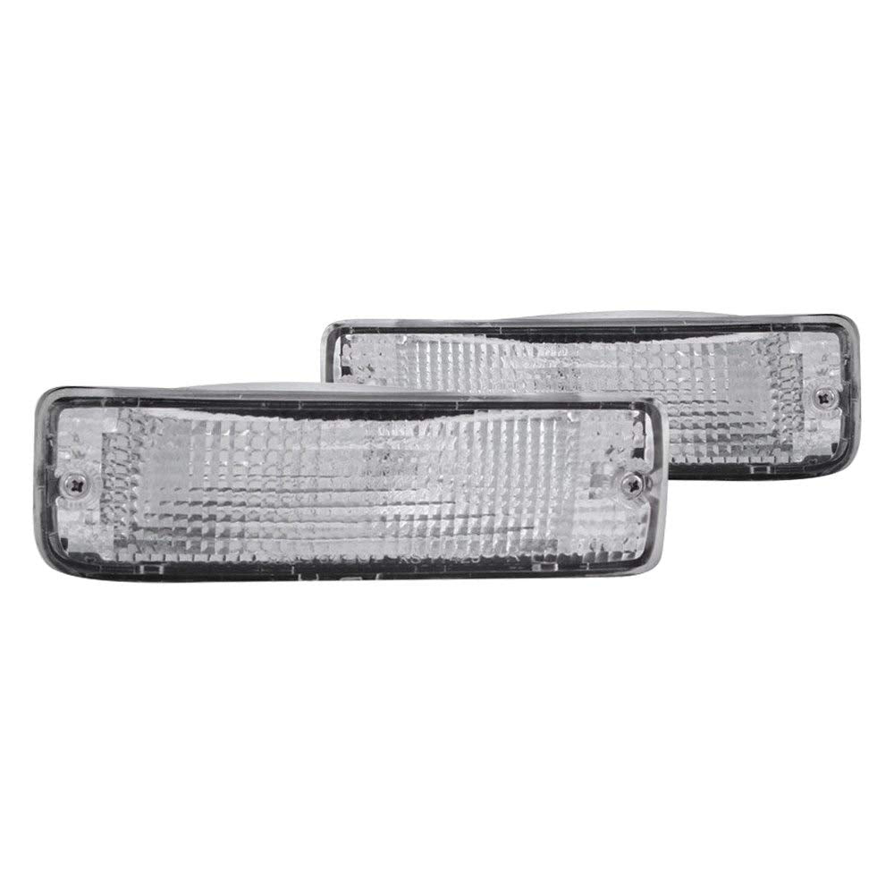 Chrome Clear Lens ANZO Euro Parking Lights Compatible with 1989-1995 Toyota Pickup 511019