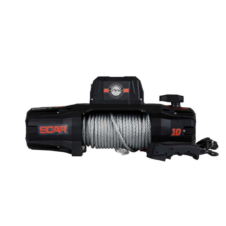 Scar 10 Overland Vehicle Systems Off Road Recovery Winch 10,000lb with Steel Cable and Wireless Remote