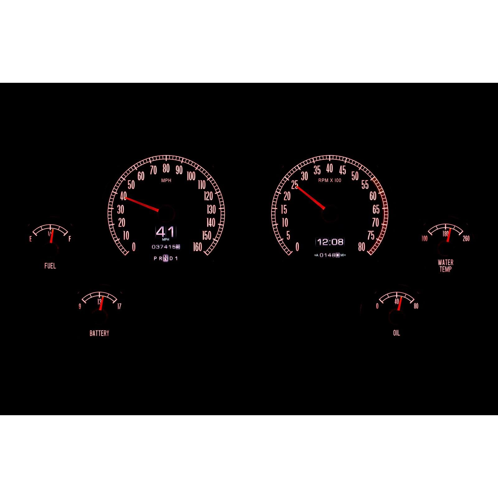 Dakota Digital Retrotech RTX-65C-VET-X Gauge Instrument System Compatible with 1965-67 Chevy Corvette